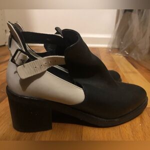 Kurt Geiger Cutout Buckled Ankle Boots